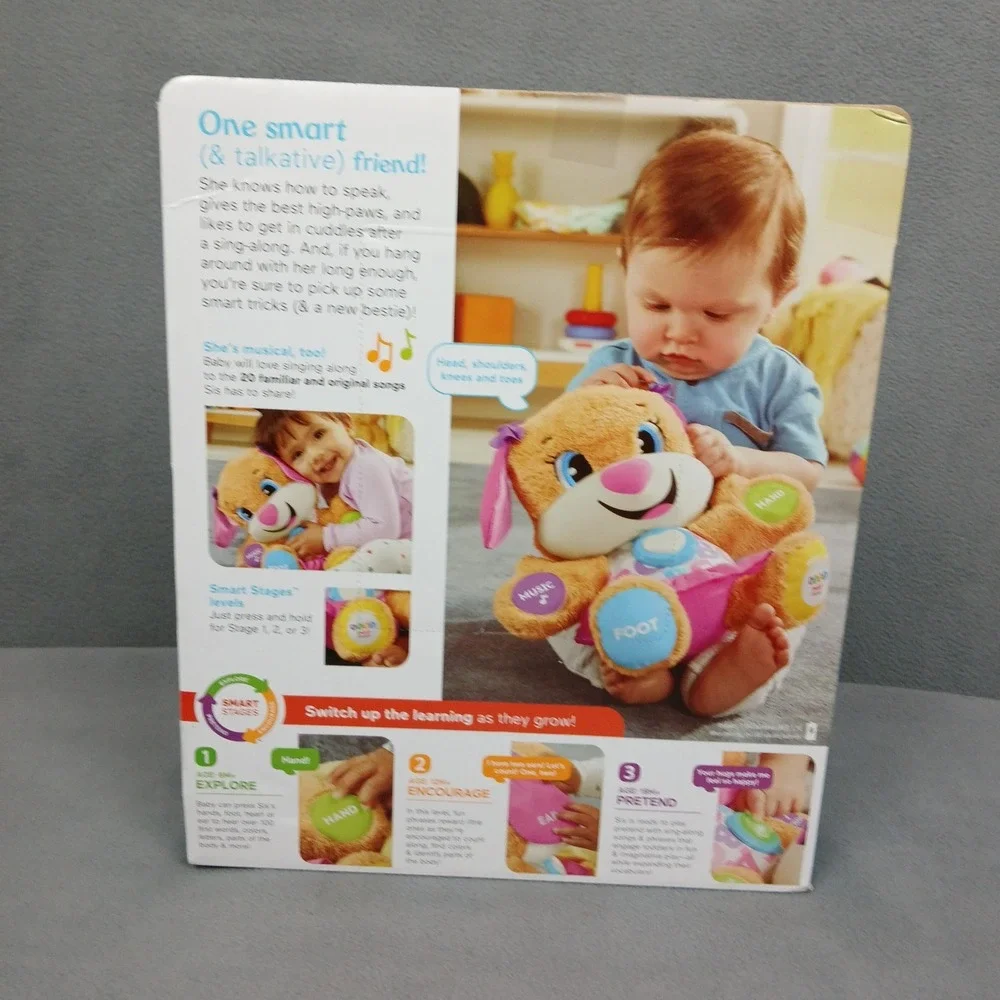 Fisher-Price FDF22 Laugh & Learn Smart Stages Sis Plush Toy 75+ Sound & Phrases